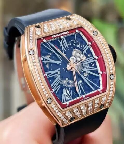 Best Richard Mille RM 023 ROSE GOLD DIAMOND MEDIUM Replica Watch